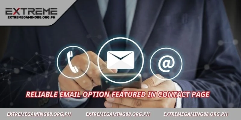 Reliable email option featured in contact page