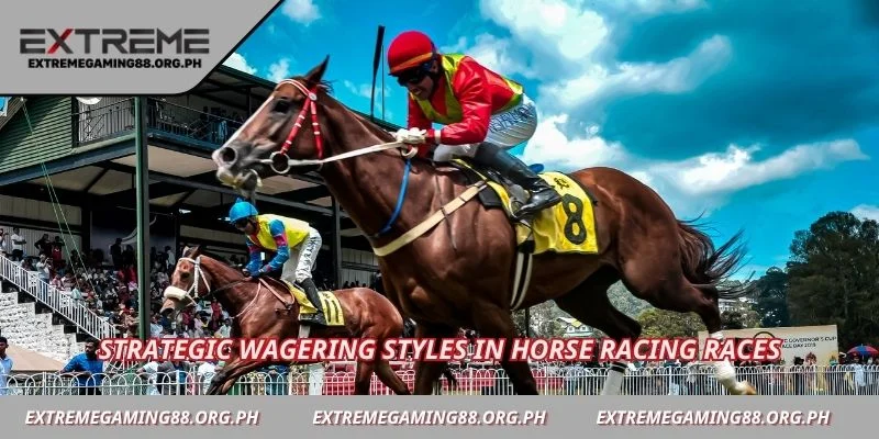 Strategic wagering styles in horse racing races
