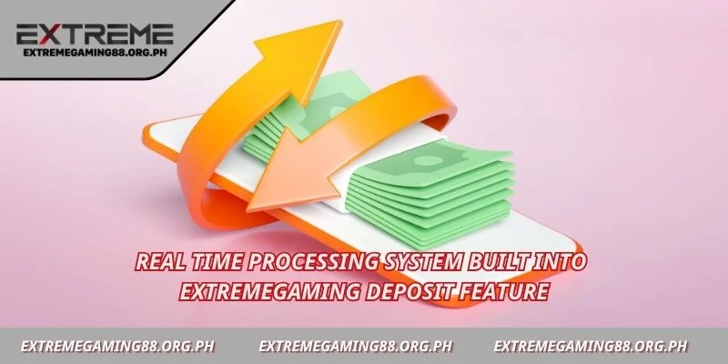 Real time processing system built into Extremegaming deposit feature