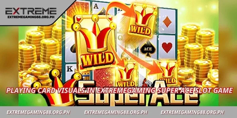 Playing card visuals in Extremegaming Super Ace slot game