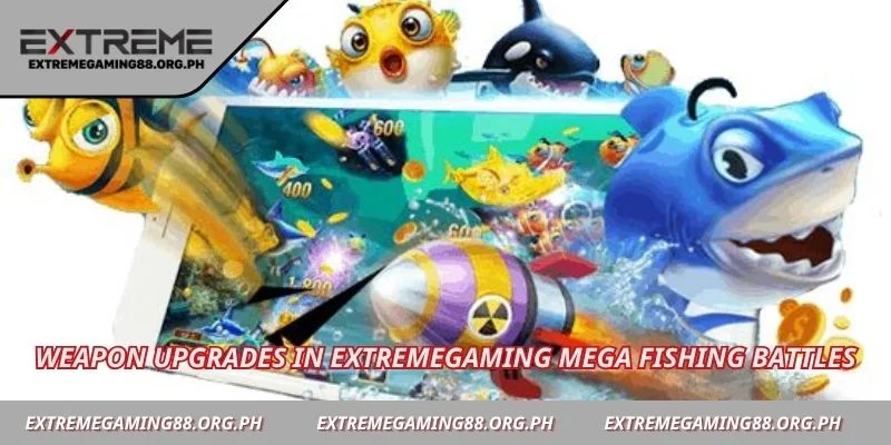 Weapon upgrades in Extremegaming Mega Fishing battles