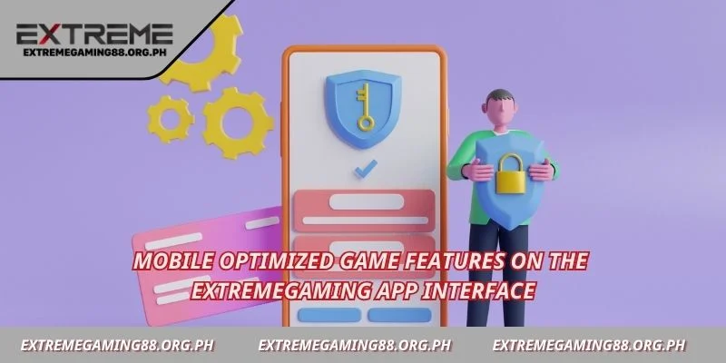 Mobile optimized game features on the Extremegaming app interface