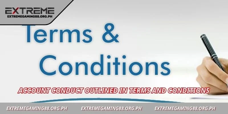 Account conduct outlined in terms and conditions
