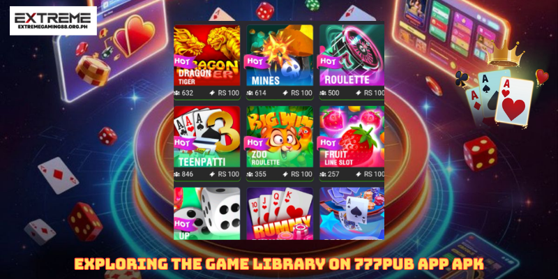 Exploring the Game Library on 777pub app apk